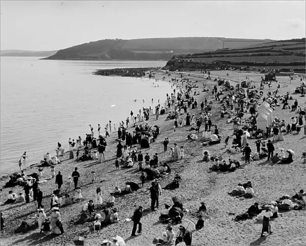Gyllyngvase Beach, Falmouth, Cornwall. Early 1900s