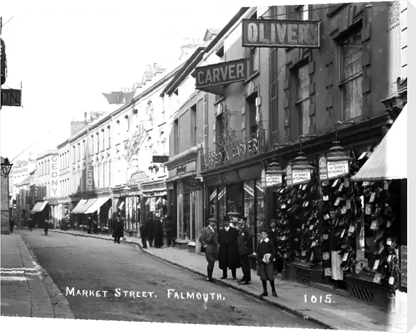 Market Street, Falmouth, Cornwall. Early 1900s