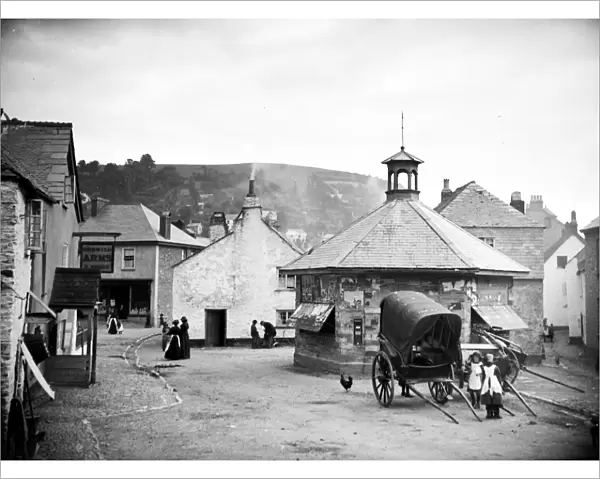 Market Square, West Looe, Cornwall. Before 1892