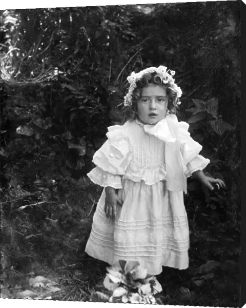 Portrait of little girl, Grampound, Cornwall. Early 1900s