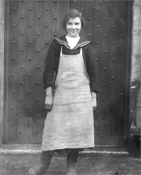 Member of the First World War Womens Land Army, Truro, Cornwall. Around 1917