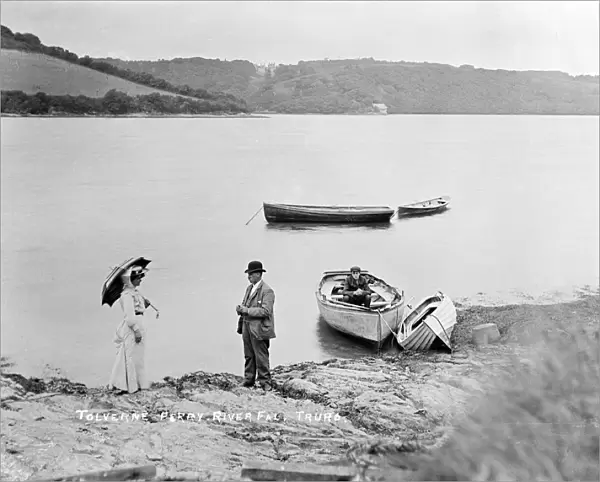 Tolverne Ferry, River Fal, Philleigh, Cornwall. Early 1900s