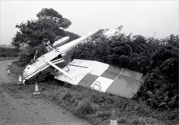 Aircraft Crash, Lostwithiel, Cornwall. September 1991