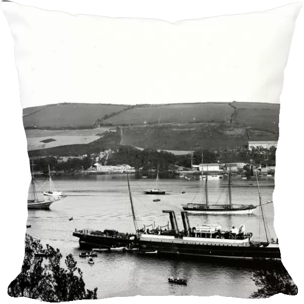 Vessels at Polruan, Lanteglos by Fowey, Cornwall. 1904