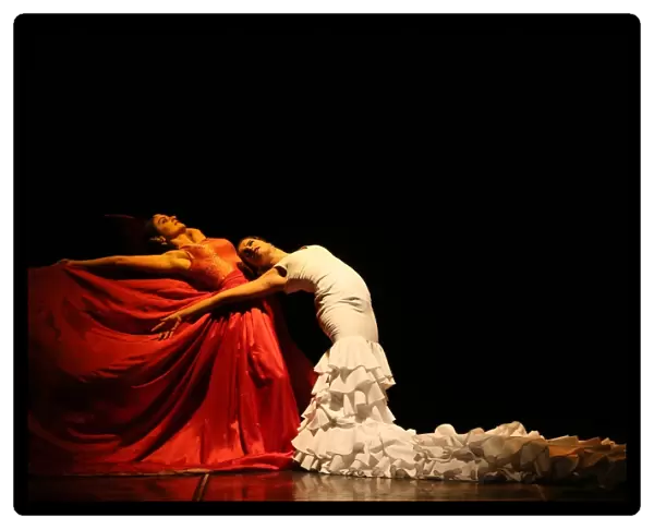 Spanish flamenco dancers perform during the Spanish film director Carlos Saura s