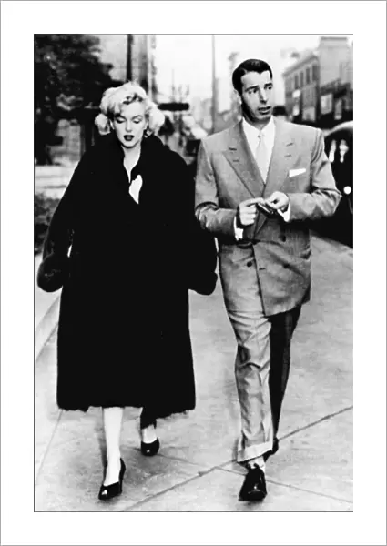 American Baseball Player Joe DiMaggio with Marilyn Monroe