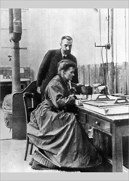 Marie Curie-Skolodowska with Pierre Curie