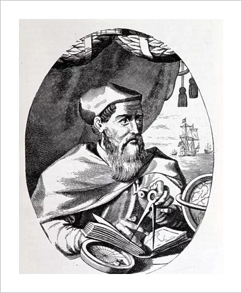 Portrait of Amerigo Vespucci (1454-1512) from The Narrative and Critical History