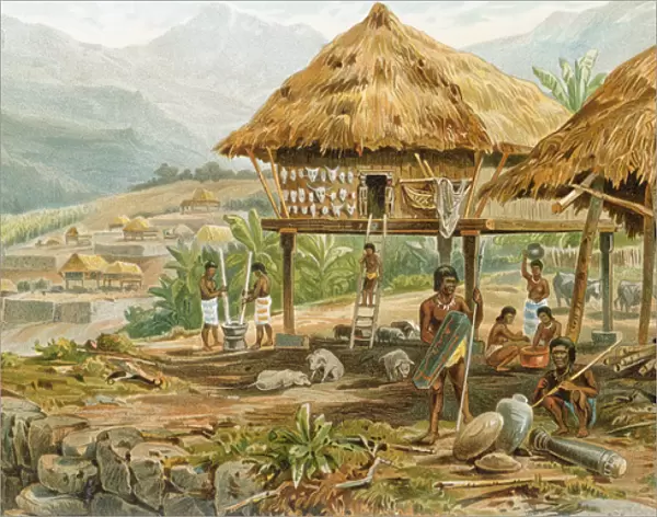 Igorrote farm in Luzon, Philippines, from The History of Mankind, Vol. 1, by Prof