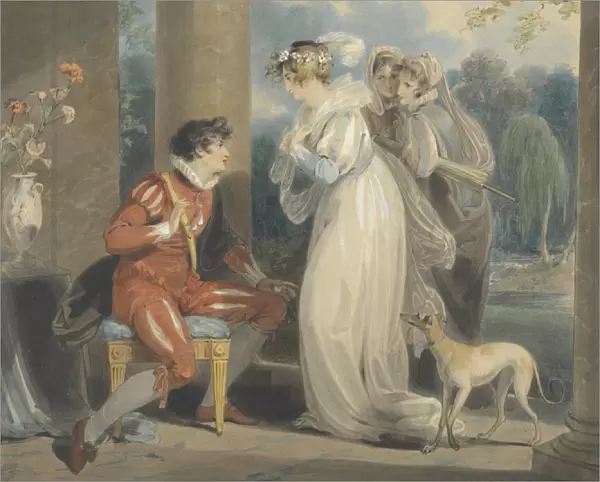 Rosebud, or the Judgement of Paris, 1791 (w  /  c and bodycolour over graphite on paper)