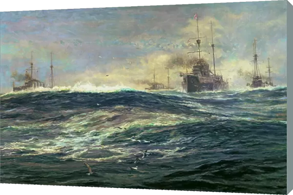 1st Battle Squadron of Dreadnoughts Steaming down the Channel in 1911