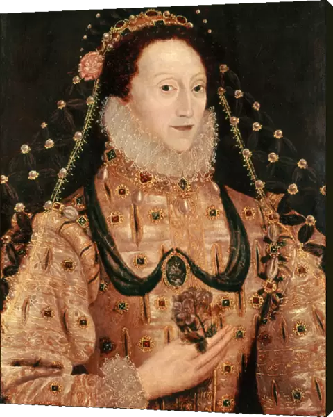 Portrait of Elizabeth I (1533-1603) c. 1575-80 (oil on panel)