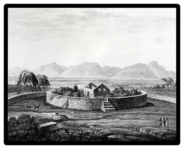 Peruvian Monument of Canar (engraving)