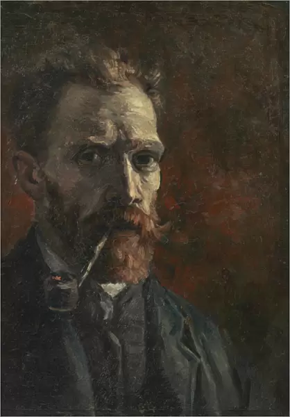 Self-portrait with pipe, 1886 (oil on canvas)