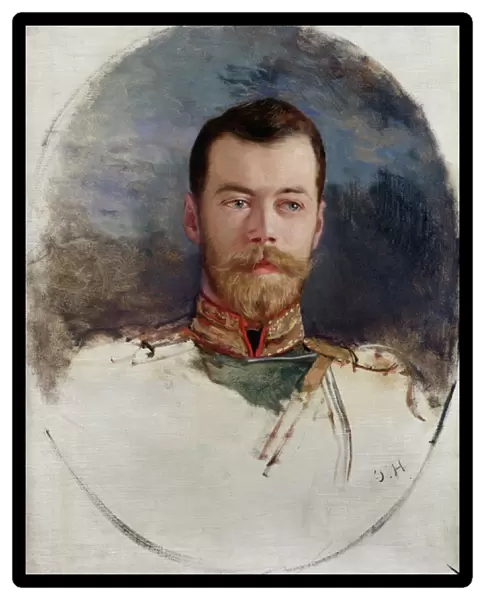 Study for a portrait of Tsar Nicholas II (1868-1918) 1898 (oil on canvas)