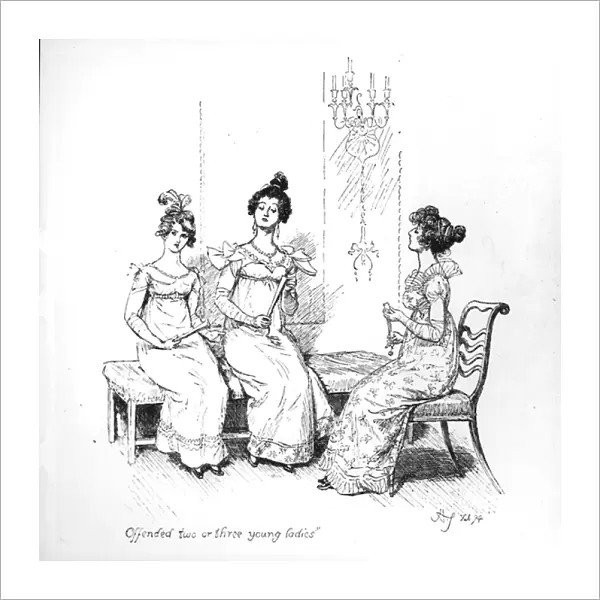 Offended two or three young ladies, the Bingley sisters from Pride