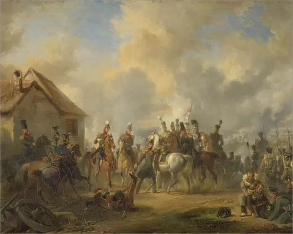 The Battle of Bautersem during the Ten Days Campaign, 1833 (oil on canvas)