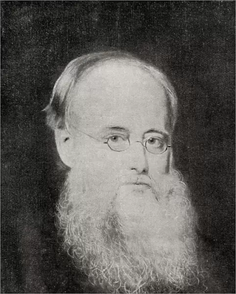 Wilkie Collins (1824-89) (b  /  w photo)