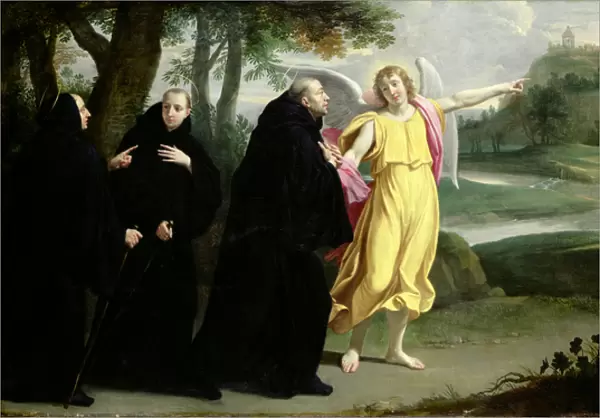 Scene from the Life of St. Benedict (oil on canvas)