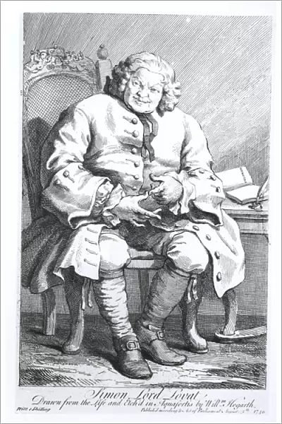 Portrait of Simon Fraser, Lord Lovat (c. 1667-1747) 25 August 1746 (engraving) (b  /  w photo)