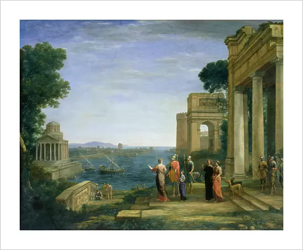 Aeneas and Dido in Carthage, 1675 (oil on canvas)