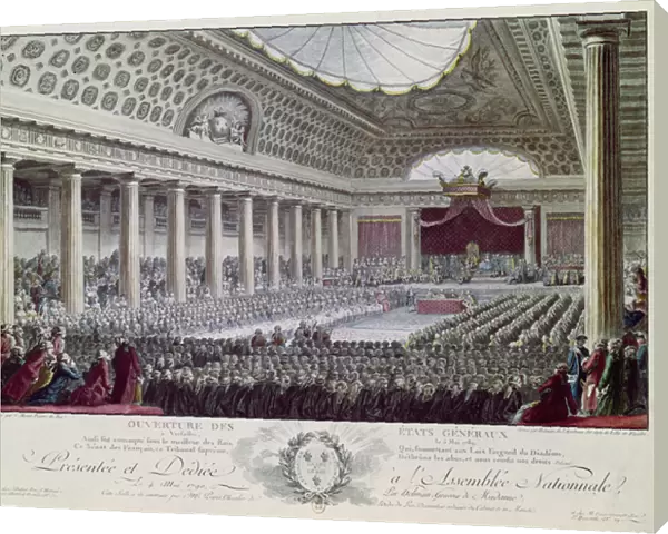 Opening of the Estates General at Versailles, 5th May 1789 (coloured engraving)
