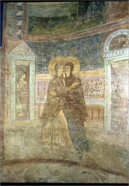 The Visitation, detail from the chapel interior (fresco)