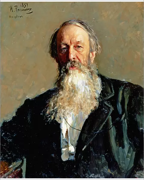 Portrait of Vladimir Stasov (1824-1906), 1883 (oil on canvas)