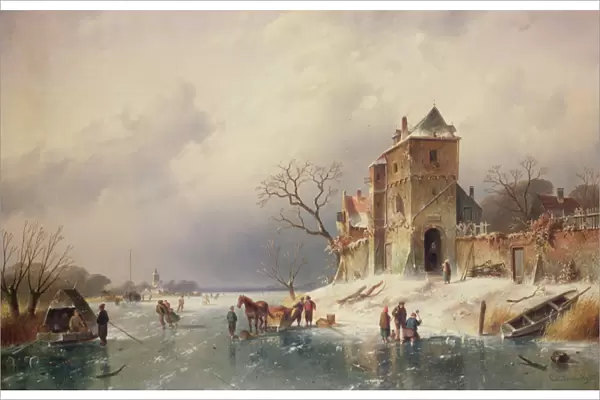 Frozen Winter Scene, 19th century