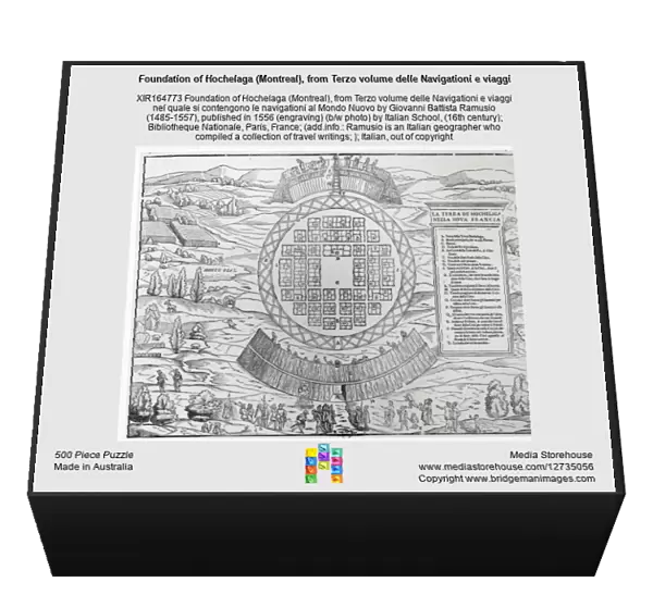 Foundation of Hochelaga (Montreal), from Terzo volume delle Navigationi e viaggi