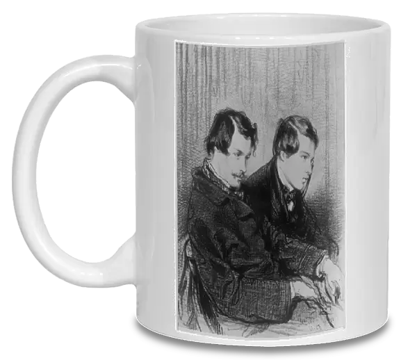 Edmond de Goncourt (1822-86) and Jules de Goncourt (1830-70) in a box at the theatre