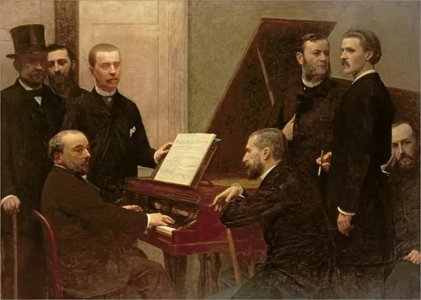Around the Piano, 1885 (oil on canvas)