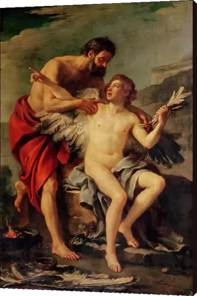 Daedalus Attaching Icarus Wings, c. 1754 (oil on canvas)