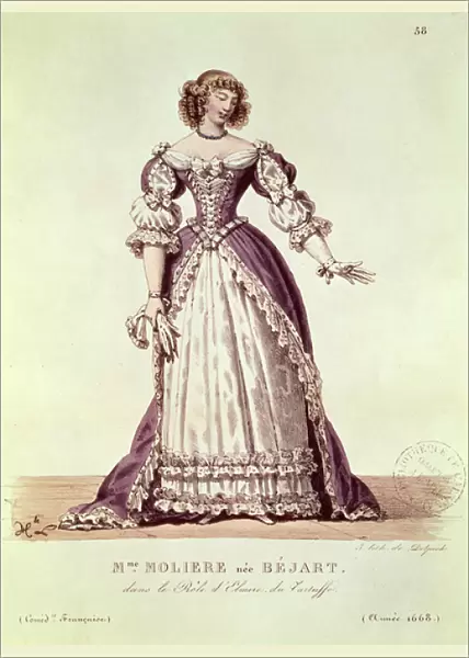 Madame Moliere, nee Armande Bejart (1642-1700) in the role of Elmire in Le Tartuffe