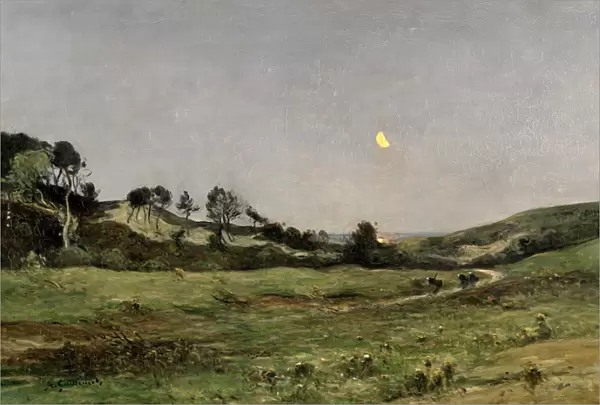 Evening over the Dunes of Equihen (oil on canvas)
