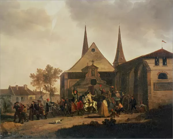 Pillage of a Church during the Revolution (oil on canvas)