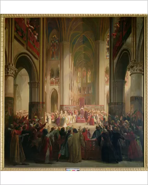 Estates General of Paris Meeting in Notre-Dame after the Death of Charles IV (1295-1328)