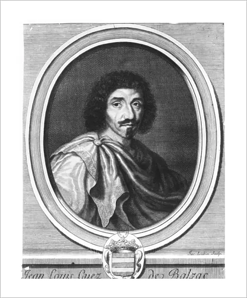 Jean Louis Guez de Balzac (1597-1654) (engraving) (b  /  w photo)