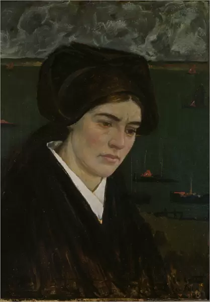 Young Woman at Ile de Sein, 1909 (oil on card)