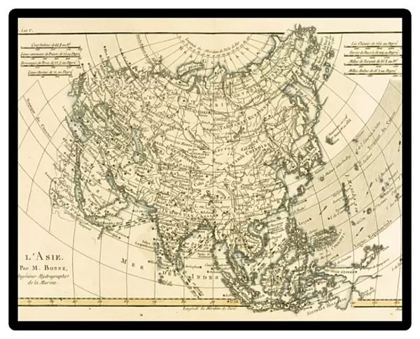 Asia, from Atlas de Toutes les Parties Connues du Globe Terrestre by Guillaume Raynal