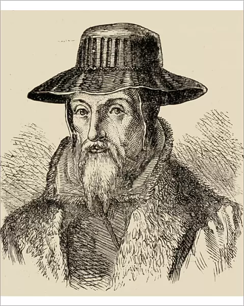 John Foxe (1516-87) (engraving)