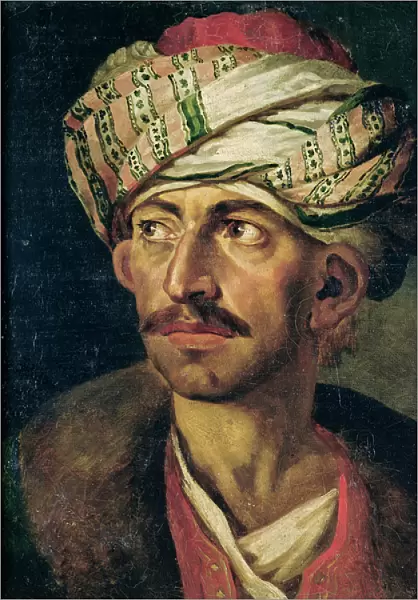 Head of an Oriental or Portrait Presumed to be Mustapha, c. 1819-21 (oil on canvas)