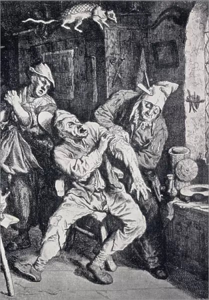 A Barber-Surgeon Operating in his Office (engraving)