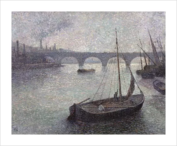 View of the Thames, 1893 (oil on canvas)