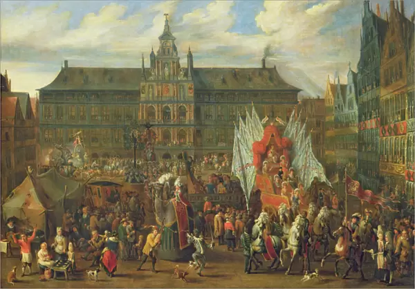 A Procession at Antwerp, 1697 (oil on canvas)
