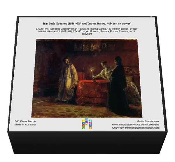 Tsar Boris Godunov (1551-1605) and Tsarina Martha, 1874 (oil on canvas)