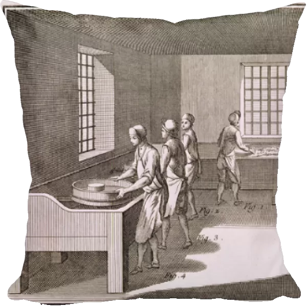 Manufacture of gunpowder, illustration from the Encyclopedie by Denis Diderot