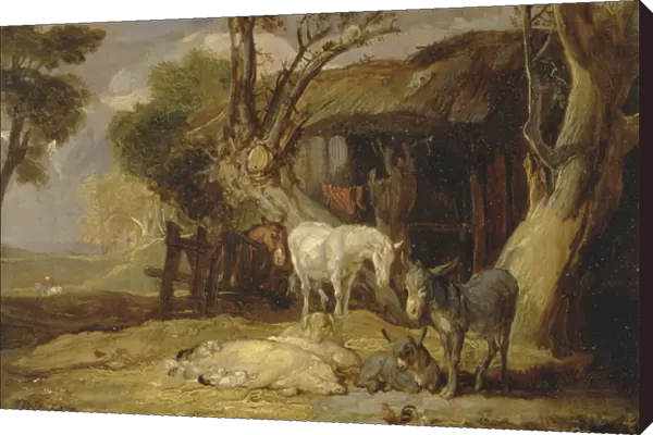 The Straw Yard, 1810 (oil on panel)
