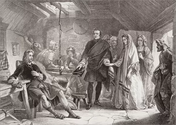 The first meeting of Prince Charles and Flora Macdonald on the island of South Uist