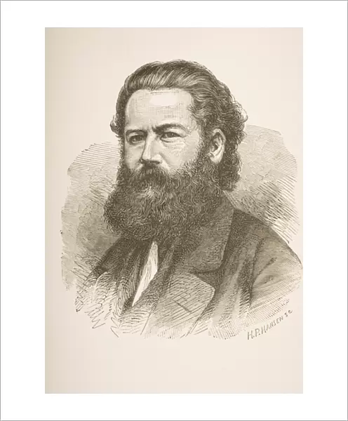 Henrik Ibsen (1828-1906) c. 1858 (engraving)
